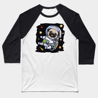 Intergalactic Pug Adventures: Exploring the Cosmos Baseball T-Shirt